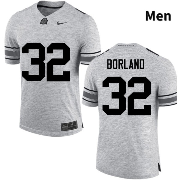 Men's Ohio State Buckeyes #32 Tuf Borland Gray Game College Stitched Football Jersey 23TY042MW